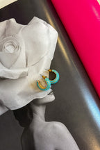 Pave Arc Hoop Earrings - Madison and Mallory