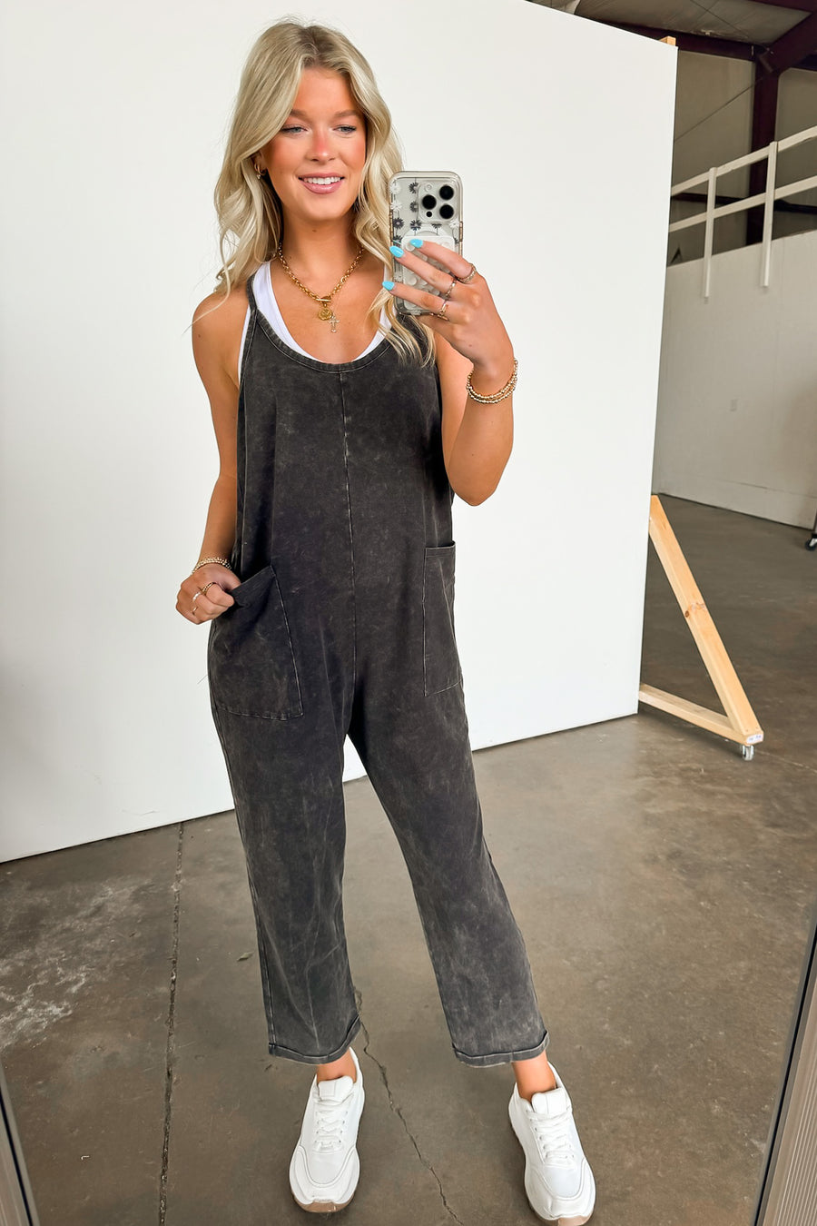  Perfect Attitude Acid Wash Relaxed Jumpsuit - Madison and Mallory