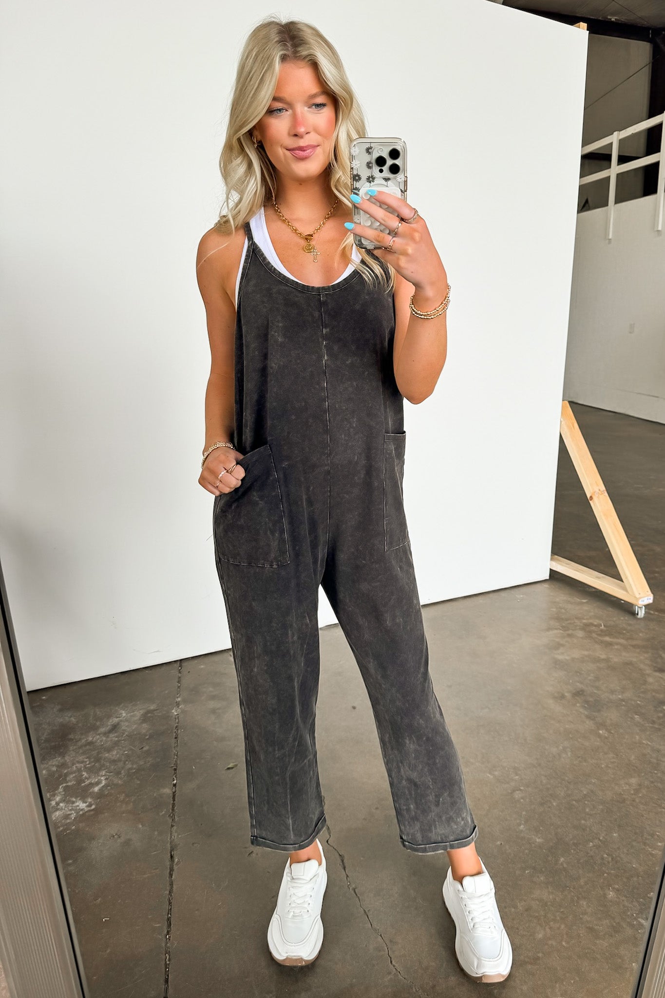  Perfect Attitude Acid Wash Relaxed Jumpsuit - Madison and Mallory