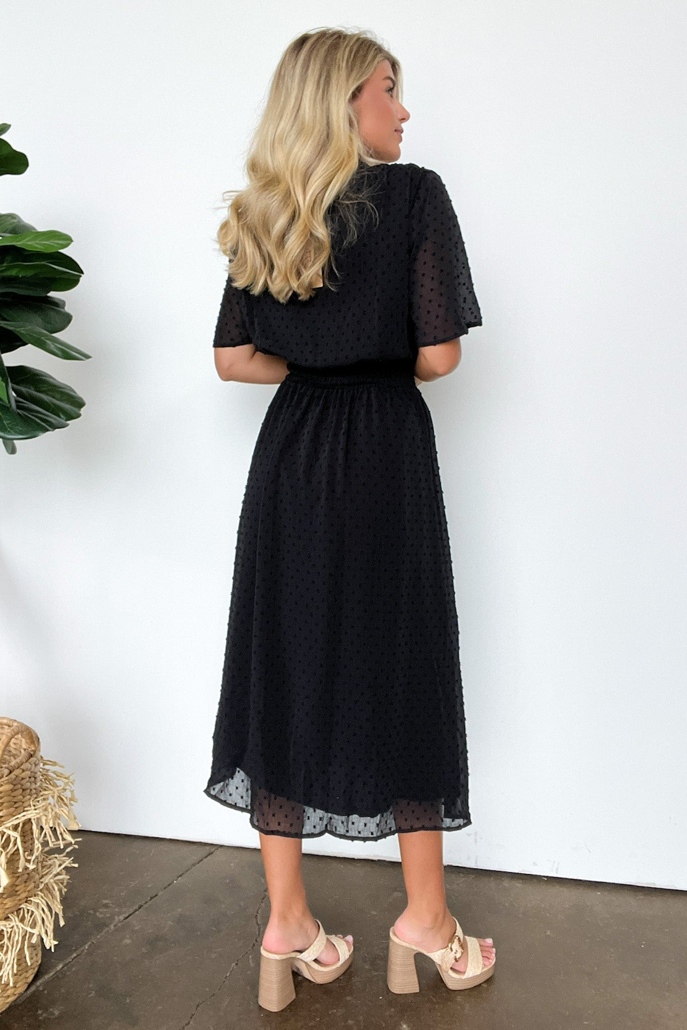  Perfect Destiny Button Up Swiss Dot Maxi Dress - Madison and Mallory