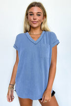  Perfect Essential V-Neck Dolman Pocket Top - Madison and Mallory