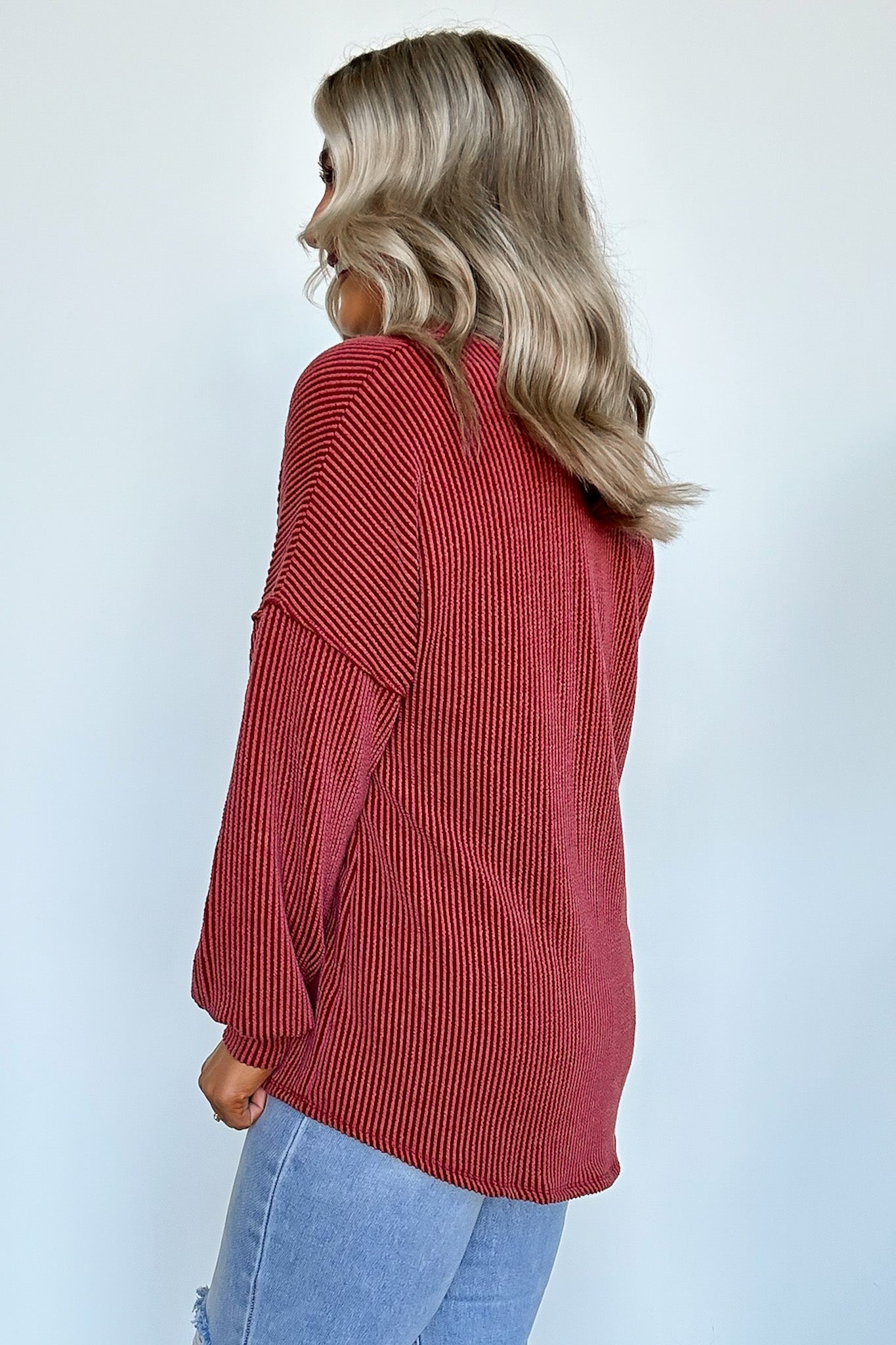  Perfect Option Ribbed Knit Relaxed Top - FINAL SALE - Madison and Mallory