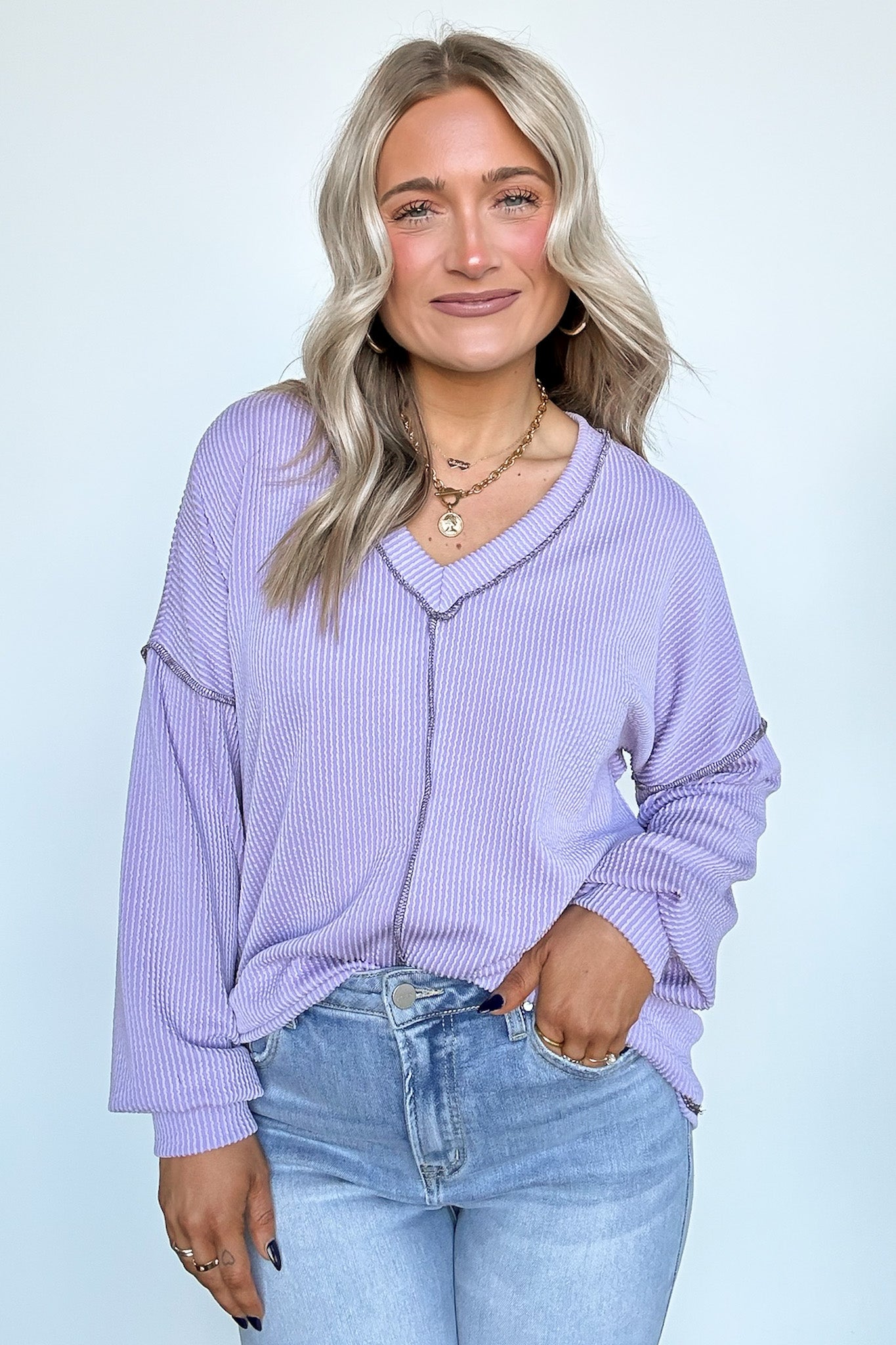  Perfect Option Ribbed Knit Relaxed Top - Madison and Mallory