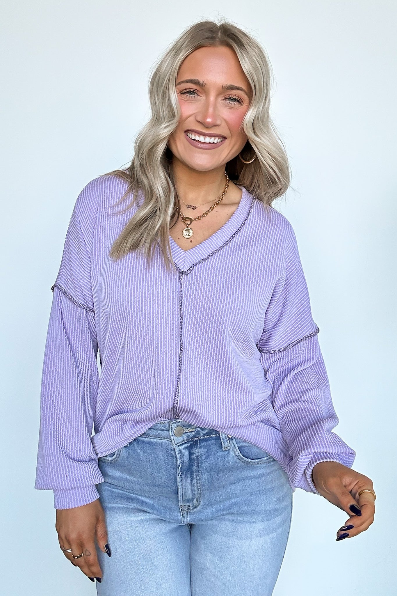  Perfect Option Ribbed Knit Relaxed Top - FINAL SALE - Madison and Mallory