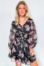Perfect Concept Long Sleeve Floral Button Up Dress - FINAL SALE - Madison and Mallory
