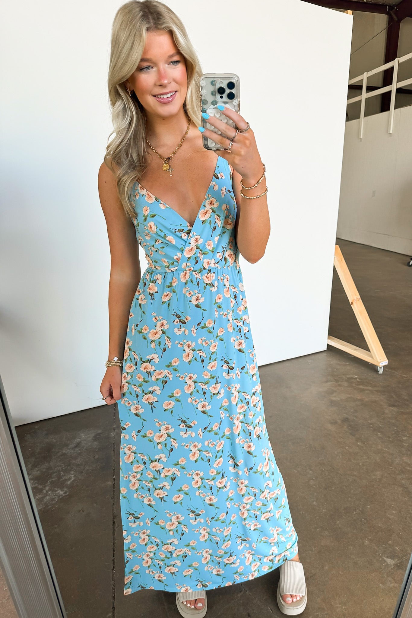  Perfectly Flirtatious V-Neck Floral Dress - Madison and Mallory