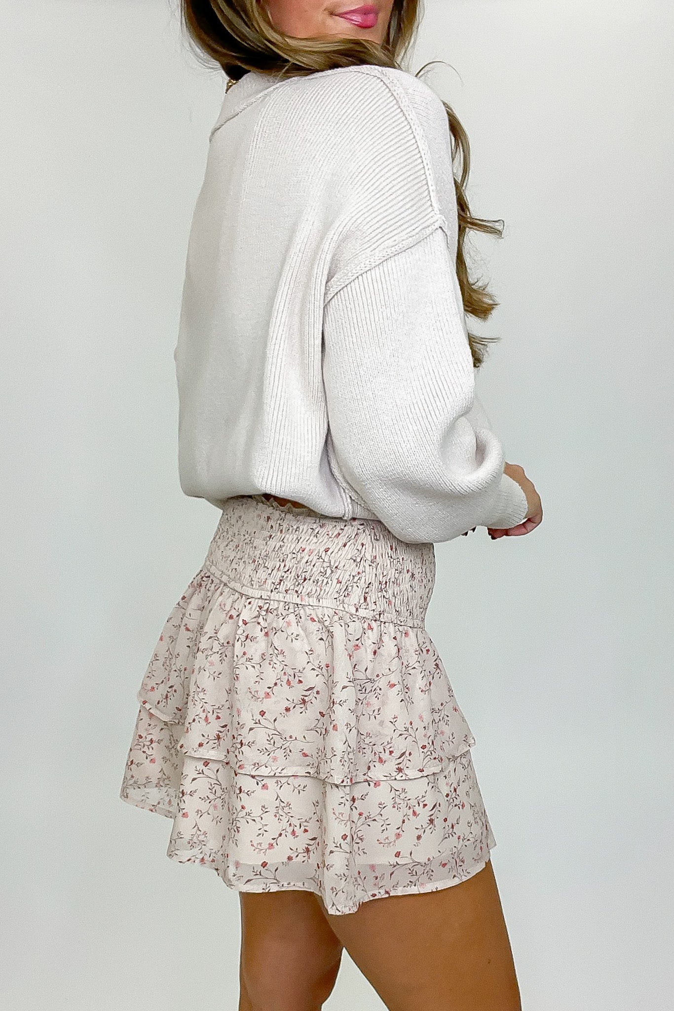 Petal Cascade Floral Ruffle Tiered Skirt - Madison and Mallory