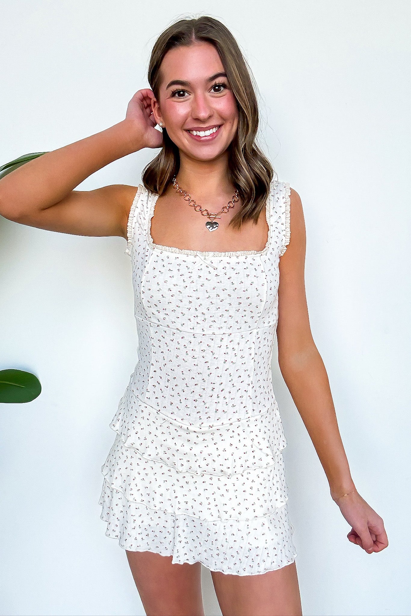 Petal Daydream Floral Square Neck Ruffle Romper - Madison and Mallory