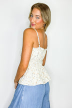 Petal Poise Ruffle Peplum Tank Top - Madison and Mallory