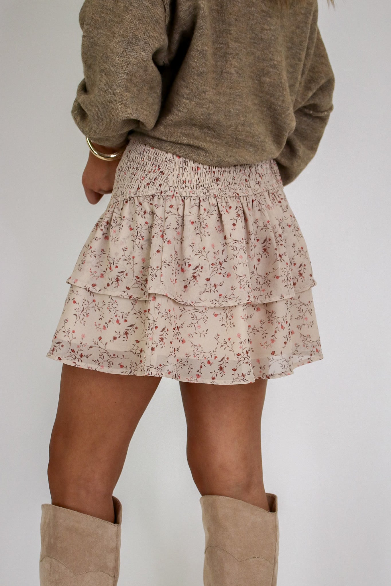 Petal Cascade Floral Ruffle Tiered Skirt - Madison and Mallory