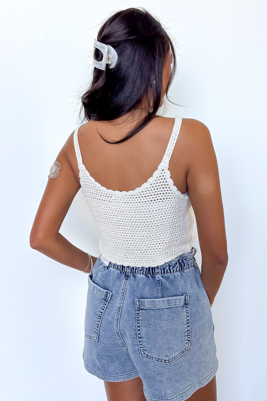 Petal Flow Crochet Embroidered Tank Top - Madison and Mallory