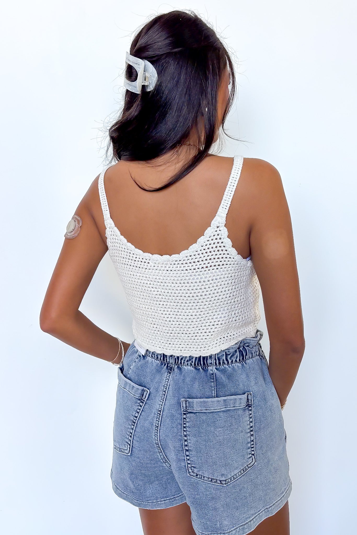 Petal Flow Crochet Embroidered Tank Top - Madison and Mallory