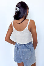 Petal Flow Crochet Embroidered Tank Top - Madison and Mallory
