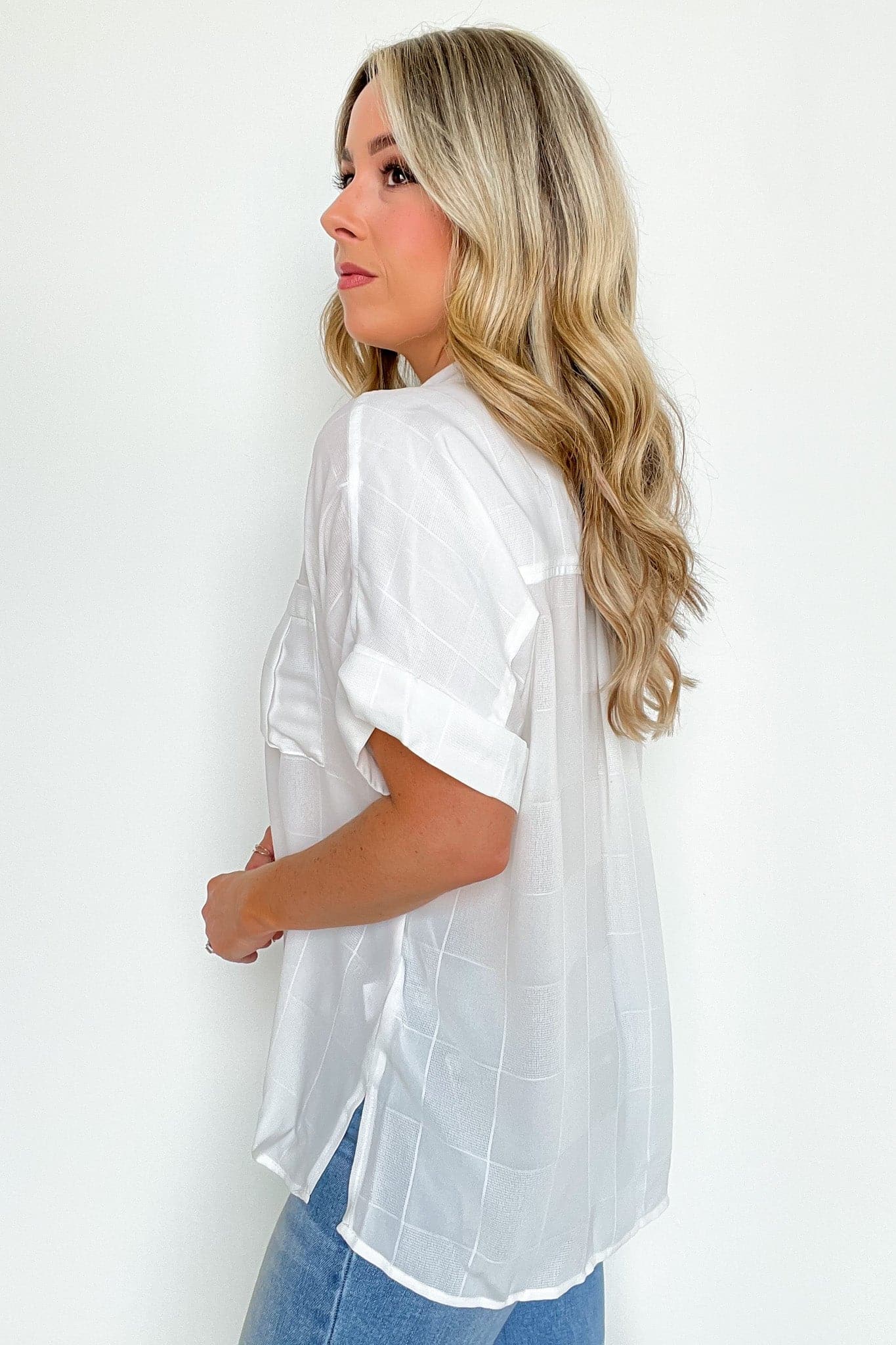  Pierson Short Sleeve Button Down Pocket Top - FINAL SALE - Madison and Mallory