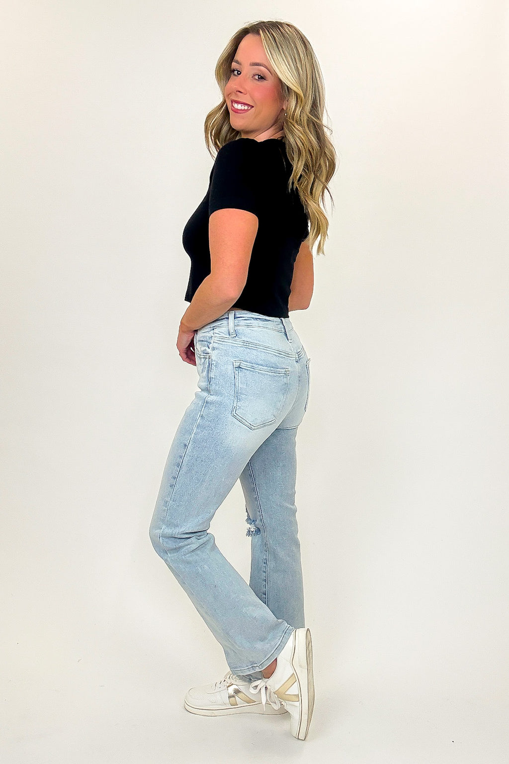Pinnacle High Rise Crop Flare Jeans - FINAL SALE - Madison and Mallory