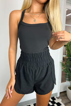 Play Harder Smocked Waist Active Romper - FINAL SALE - Madison and Mallory