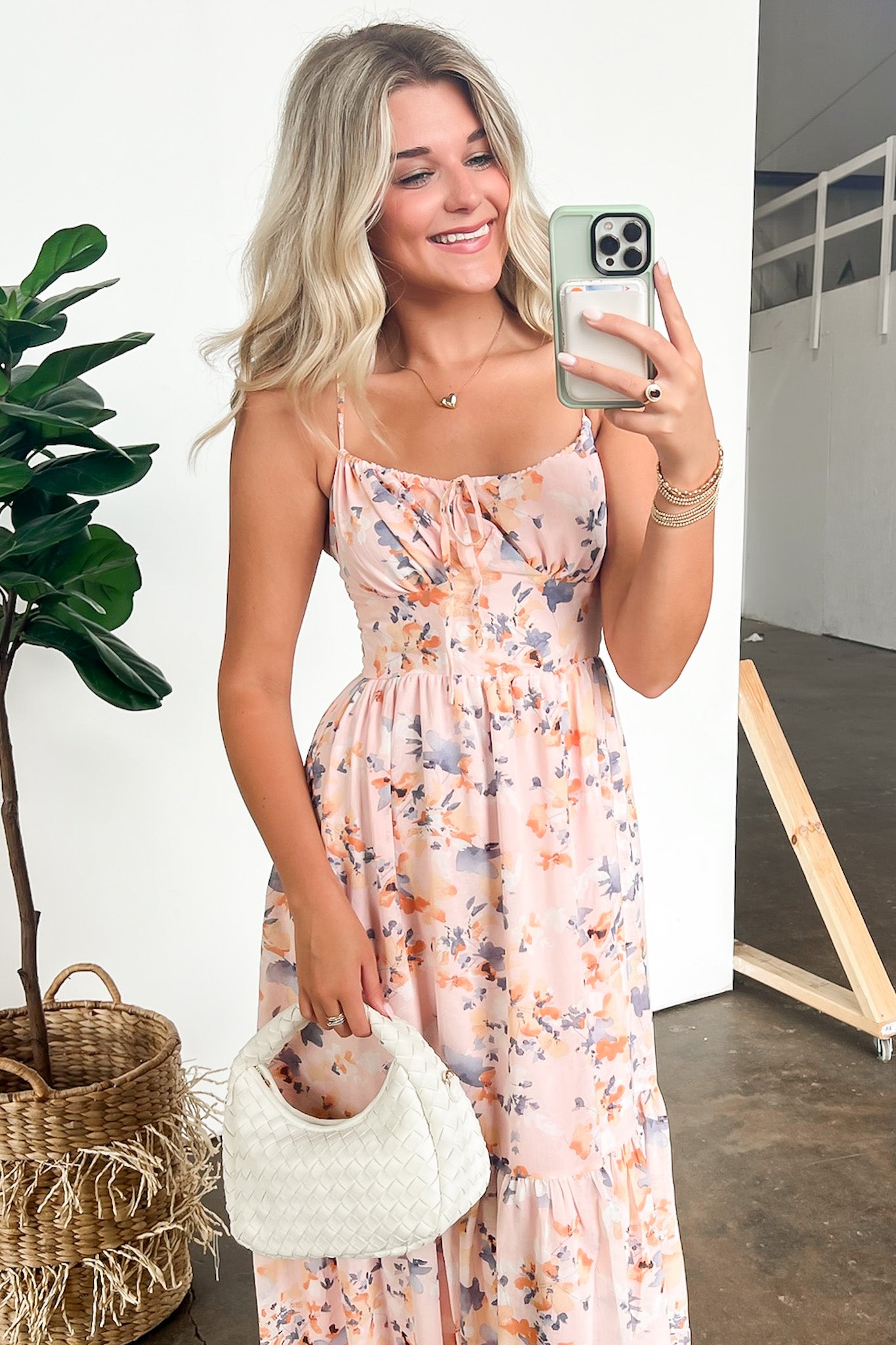  Pleasant Poise Floral Tiered Dress - Madison and Mallory