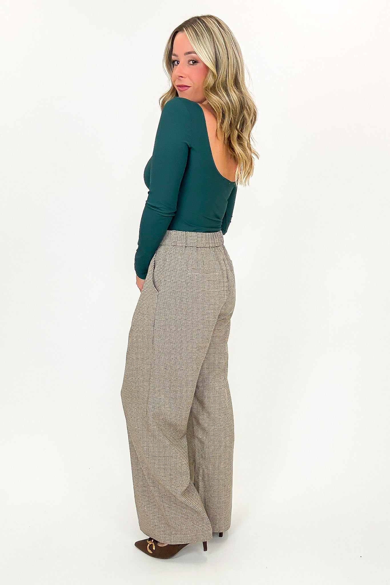 Polished Ease Front Pleat Wide Leg Pants