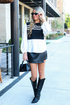 Polished Pairing Knit Layered Top - FINAL SALE - Madison and Mallory