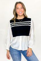Polished Pairing Knit Layered Top - FINAL SALE - Madison and Mallory