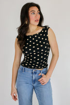 Polished Polka Dot Boat Neck Seamless Top - Madison and Mallory