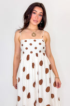 Polka Charm Empire Waist Midi Dress - Madison and Mallory