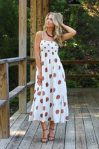 Polka Charm Empire Waist Midi Dress - Madison and Mallory