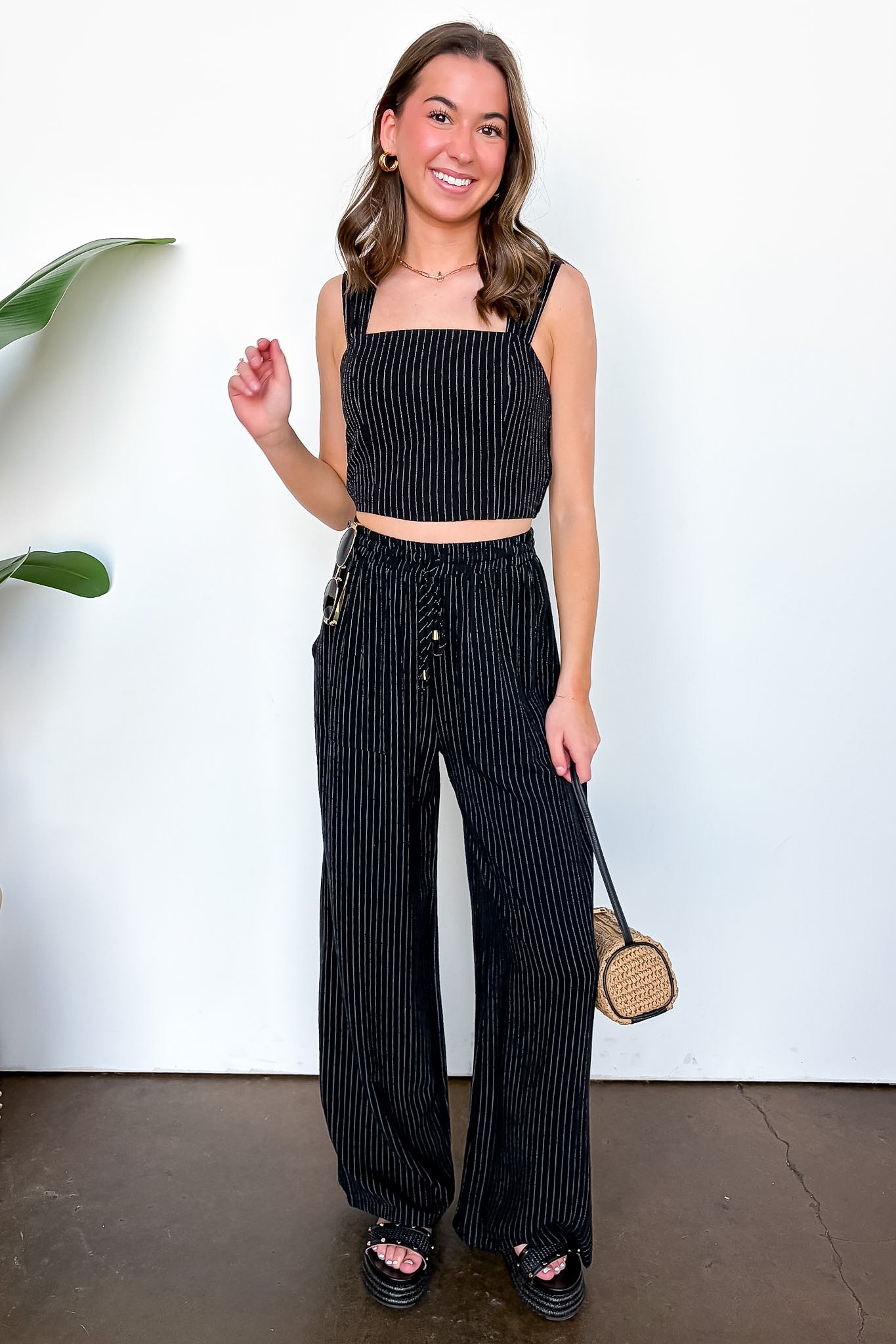 Portofino Striped Linen Blend Tank Top - Madison and Mallory