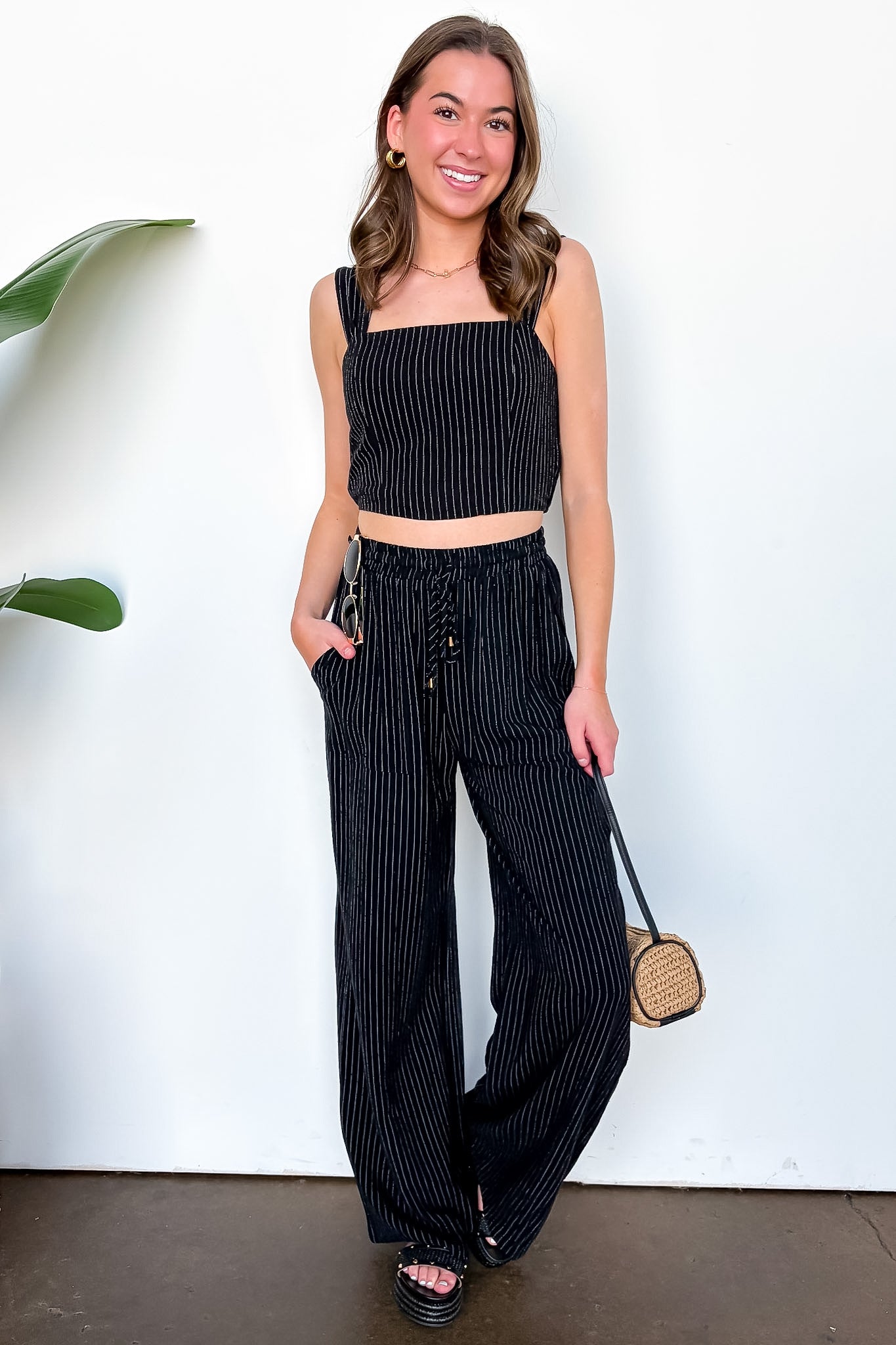 Portofino Striped Linen Blend Tank Top - Madison and Mallory