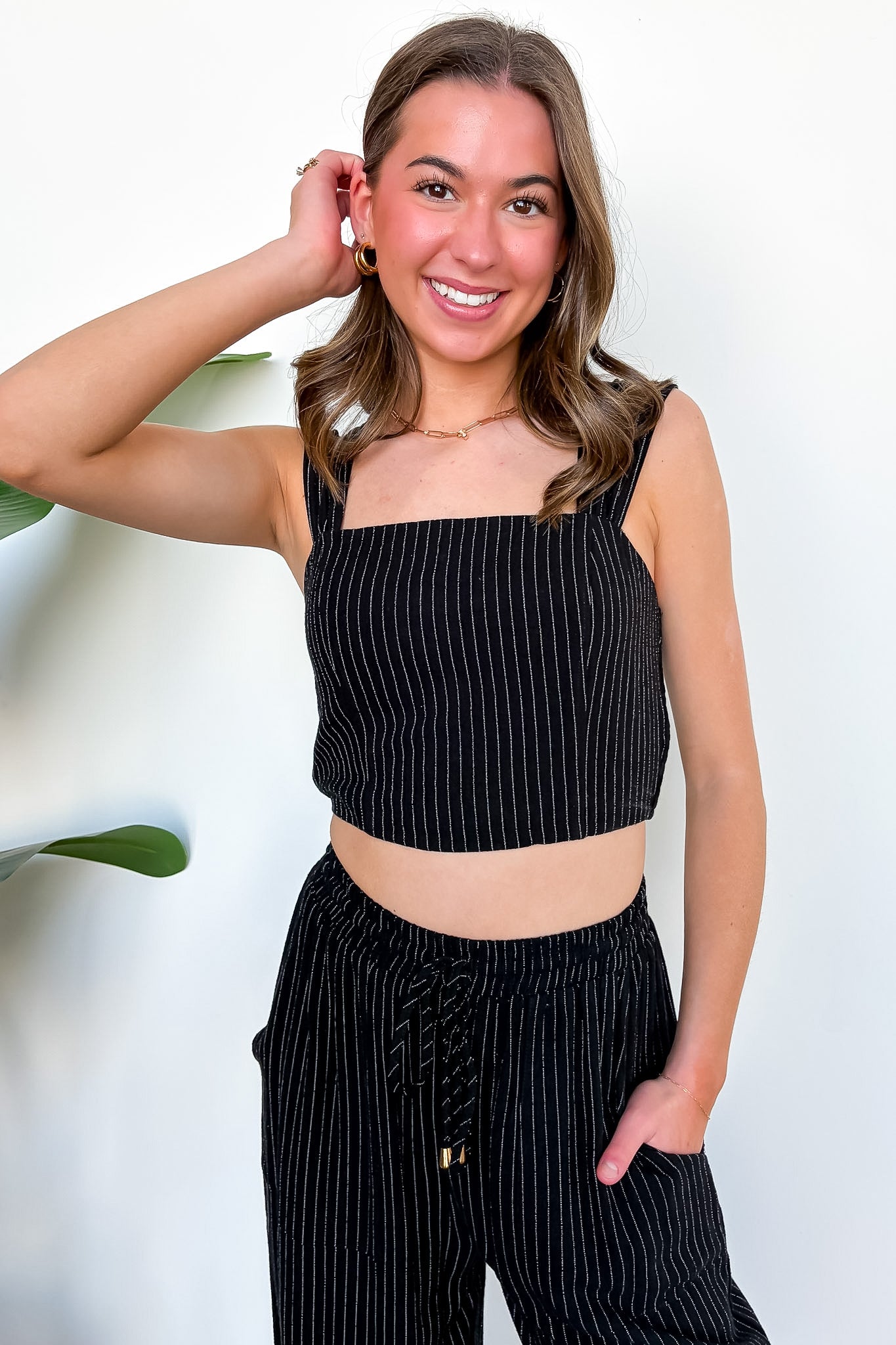 Portofino Striped Linen Blend Tank Top - Madison and Mallory