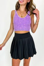 Black / S Power Serve Pleated Active Tennis Skort - FINAL SALE - Madison and Mallory