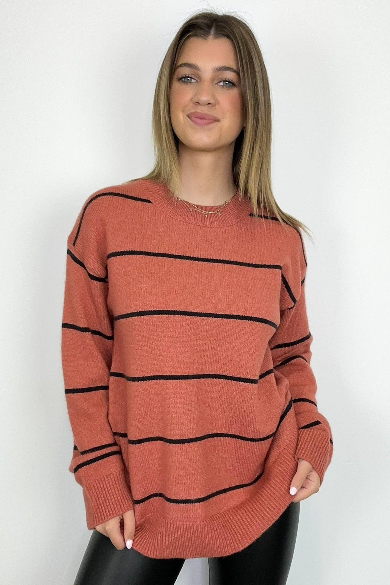  Presley Relaxed Fit Striped Sweater - Madison and Mallory