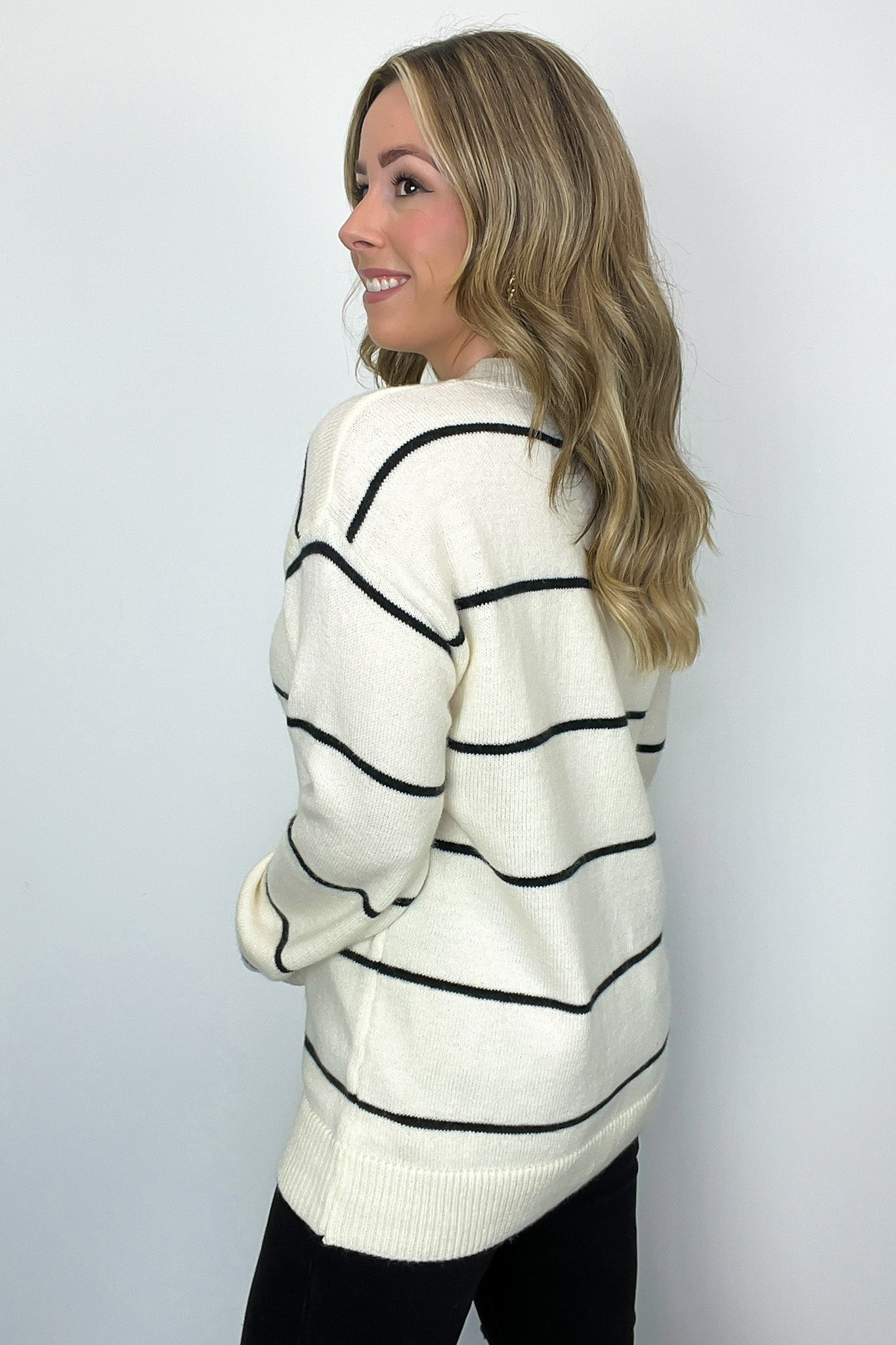  Presley Relaxed Fit Striped Sweater - Madison and Mallory