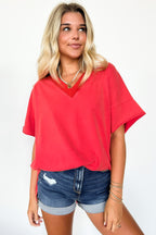 Pretty Potential V-Neck Oversized Top - FINAL SALE - Madison and Mallory