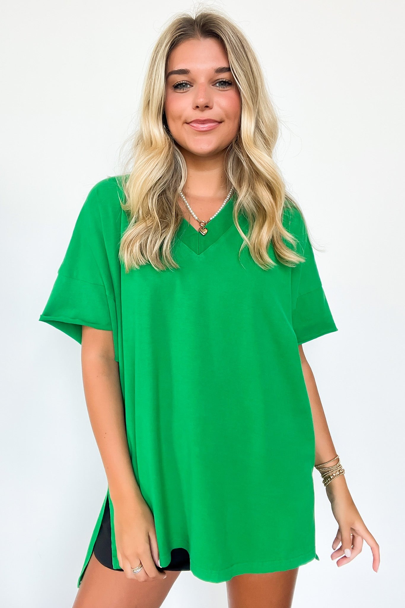  Pretty Potential V-Neck Oversized Top - BACK IN STOCK - Madison and Mallory