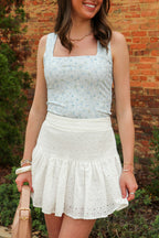 Pretty Era Eyelet Flowy Top and Skirt Set - Madison and Mallory