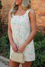 Pretty Garden Square Neck Floral Dress - Madison and Mallory