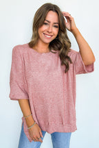 Priscilla Waffle Knit Oversized Top - BACK IN STOCK - Madison and Mallory