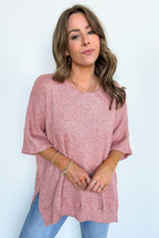 Priscilla Waffle Knit Oversized Top - BACK IN STOCK - Madison and Mallory