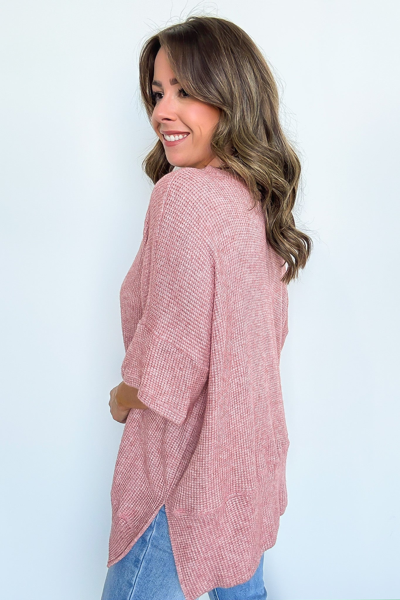 Priscilla Waffle Knit Oversized Top - BACK IN STOCK - Madison and Mallory