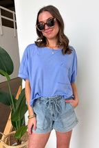 Priscillah Mineral Wash Oversized Pocket Tee - BACK IN STOCK - Madison and Mallory