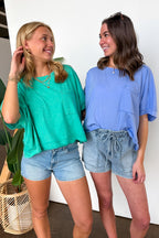 Priscillah Mineral Wash Oversized Pocket Tee - BACK IN STOCK - Madison and Mallory