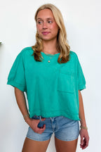 Priscillah Mineral Wash Oversized Pocket Tee - BACK IN STOCK - Madison and Mallory