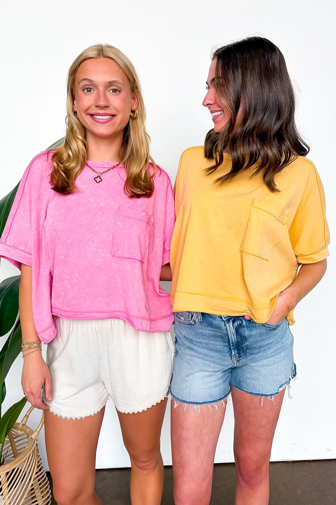 Priscillah Mineral Wash Oversized Pocket Tee - BACK IN STOCK - Madison and Mallory