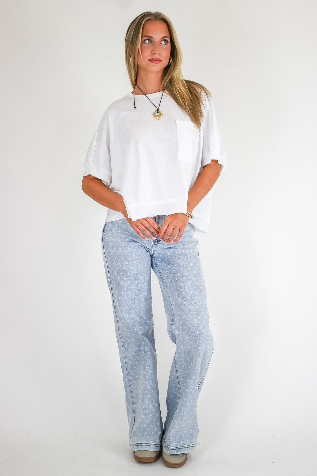 Priscillah Mineral Wash Oversized Pocket Tee - Madison and Mallory