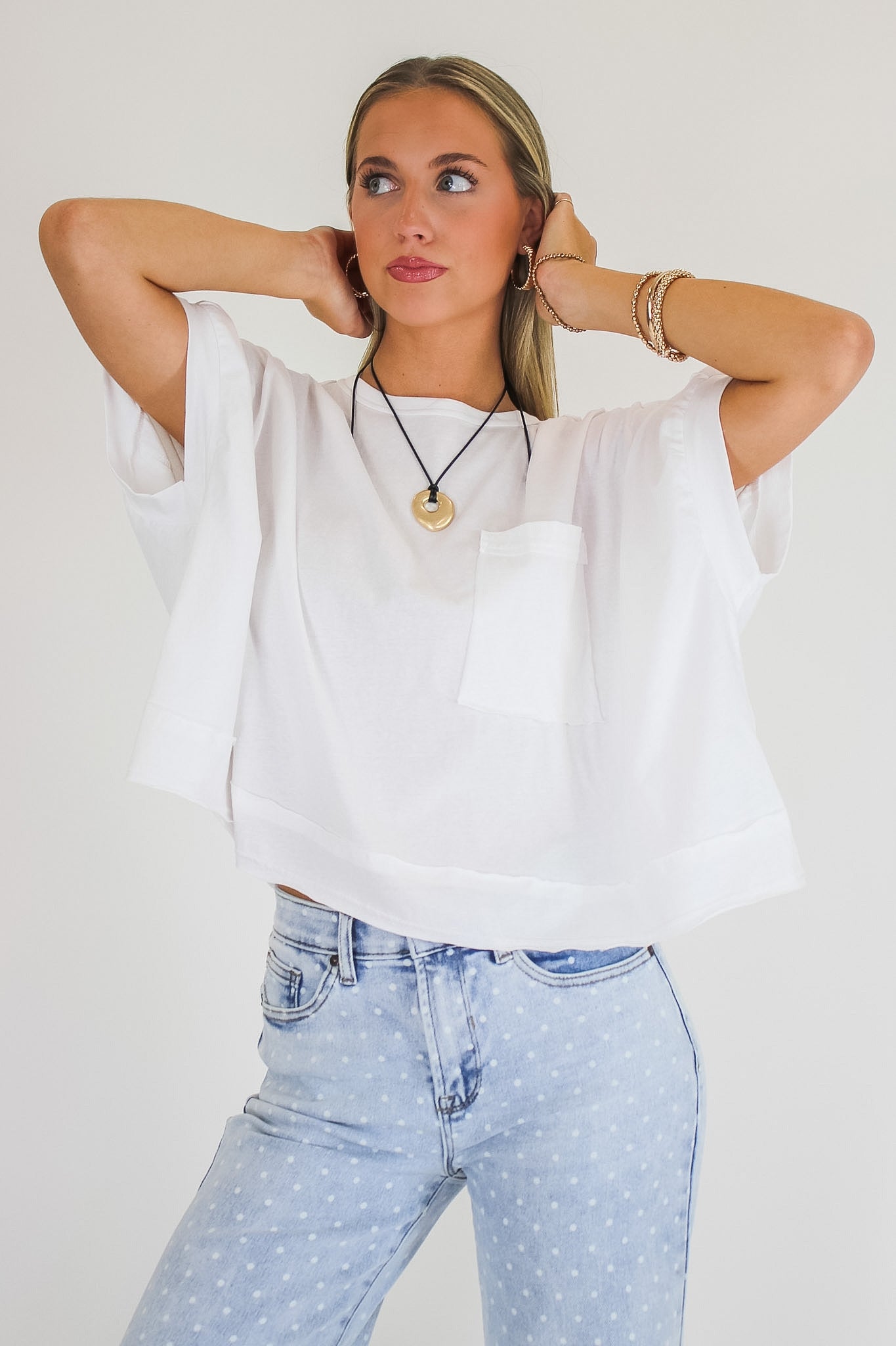 Priscillah Mineral Wash Oversized Pocket Tee - Madison and Mallory
