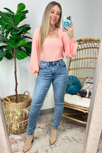 Promising Style Rib Knit Square Neck Top - FINAL SALE - Madison and Mallory