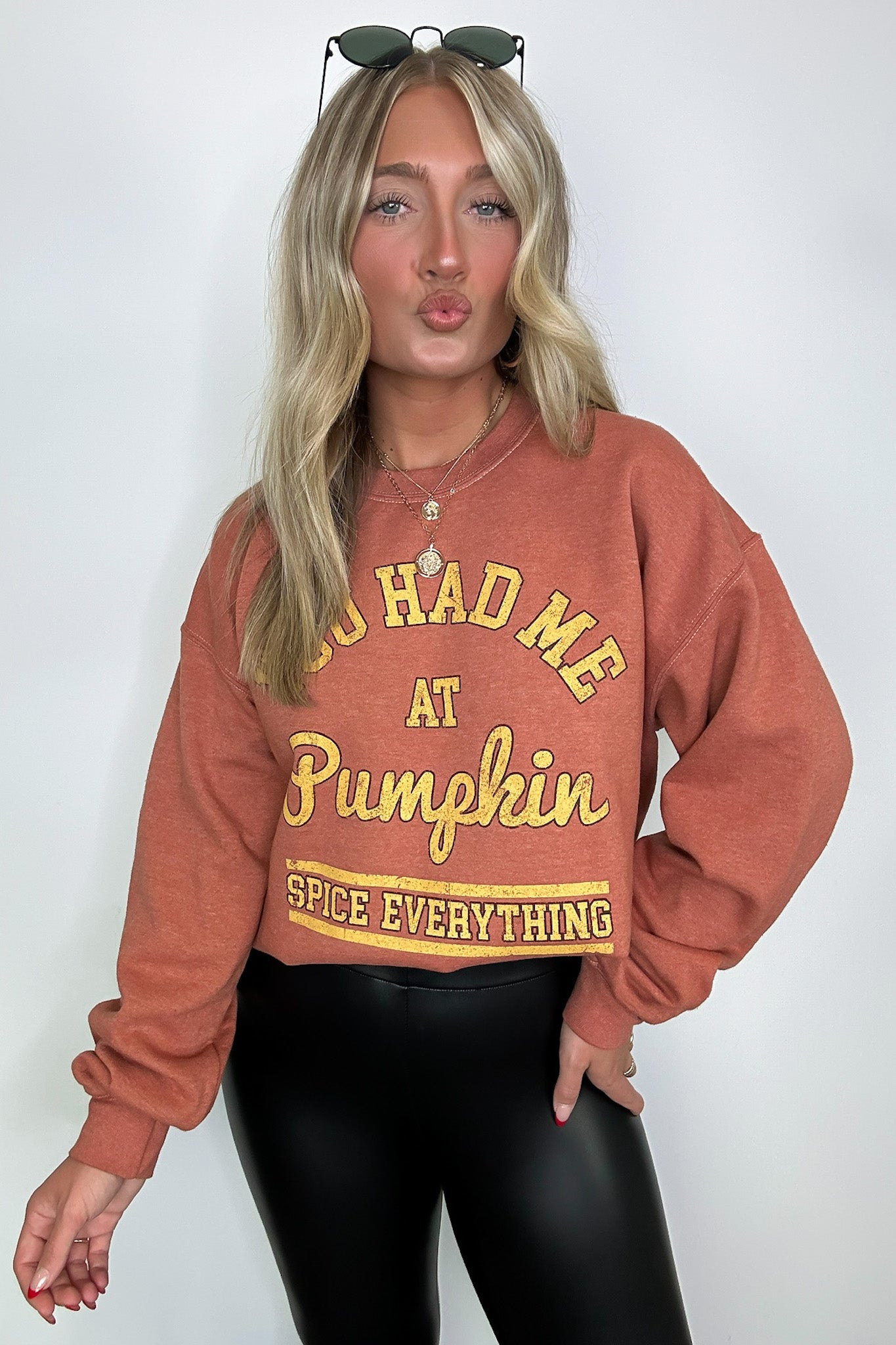  Pumpkin Spice Everything Graphic Pullover - FINAL SALE - Madison and Mallory