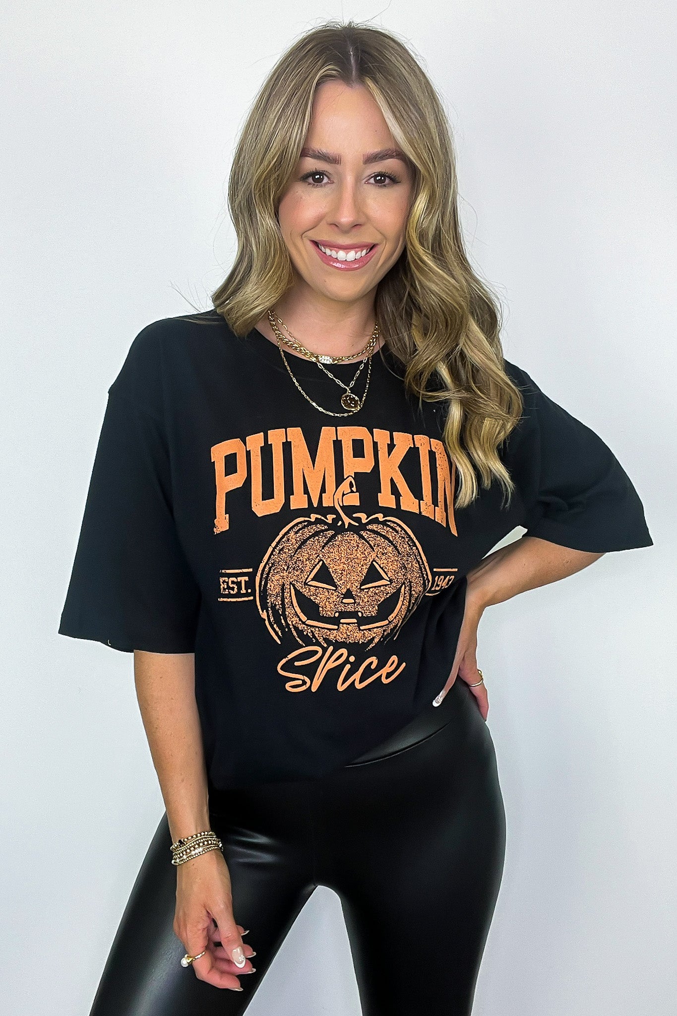  Pumpkin Spice Vintage Graphic Tee - FINAL SALE - Madison and Mallory