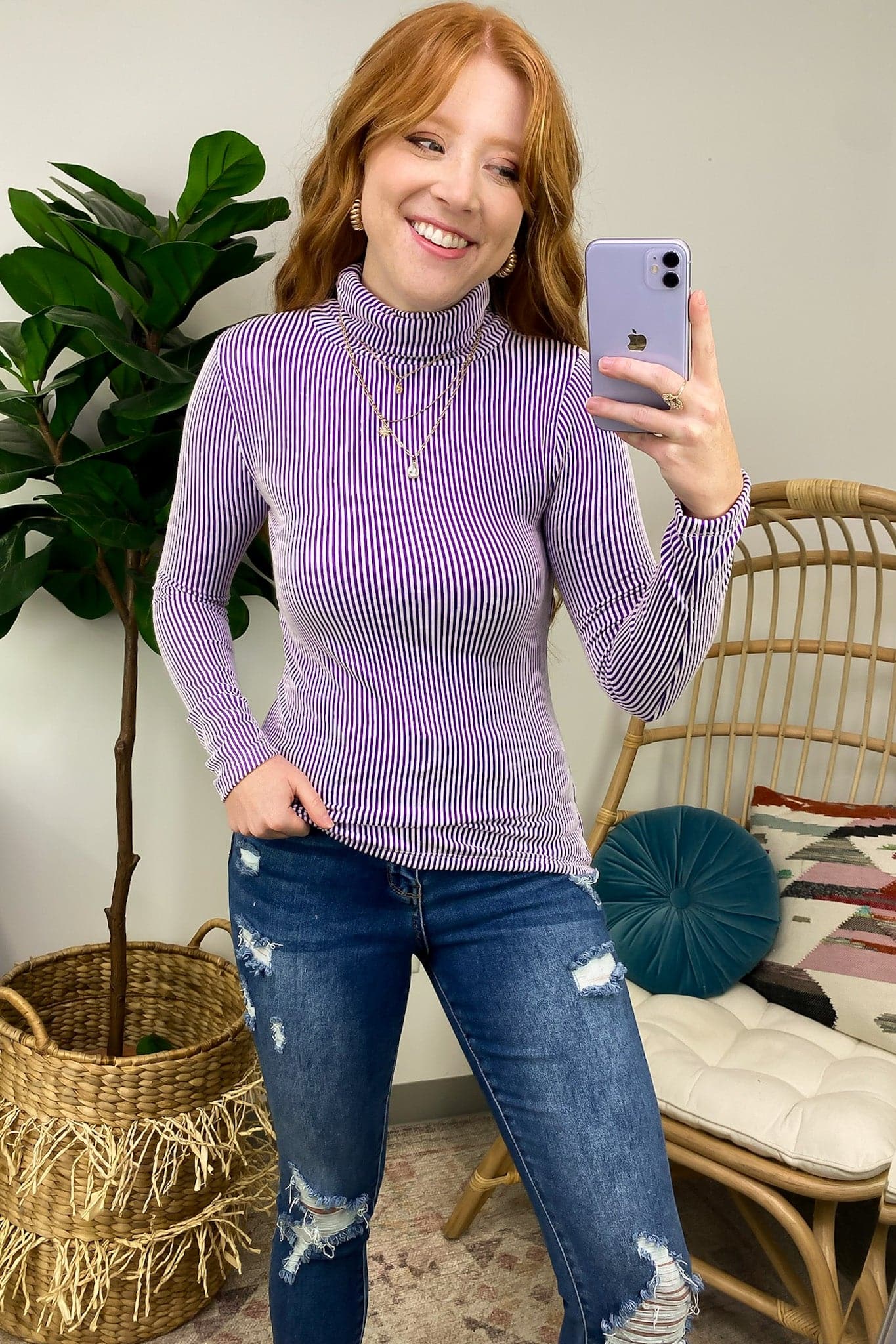  Pure Charm Ribbed Turtleneck Top - FINAL SALE - Madison and Mallory
